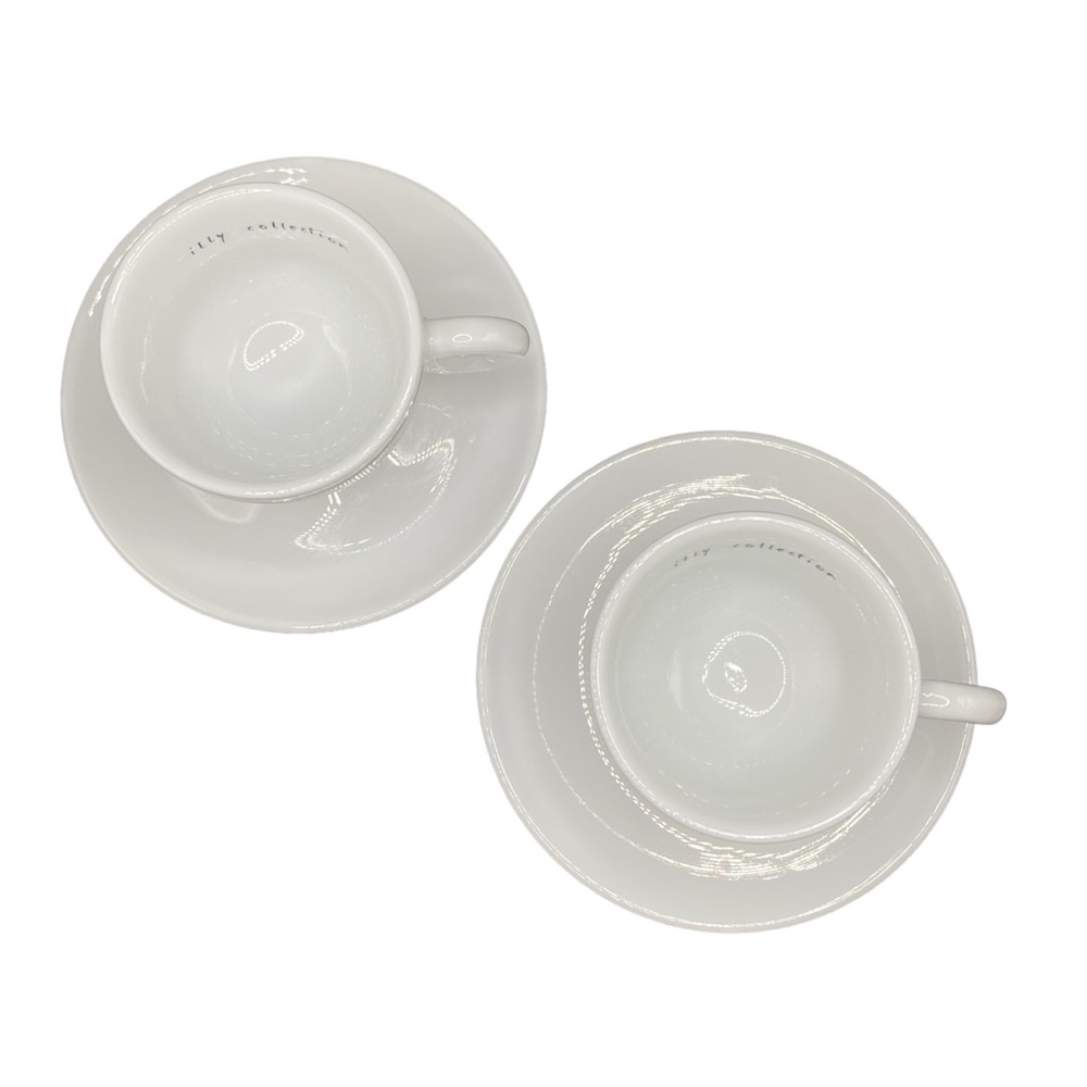Collection Black & White Ceramic Espresso Cup and Saucer Set - Picture 4 of 12